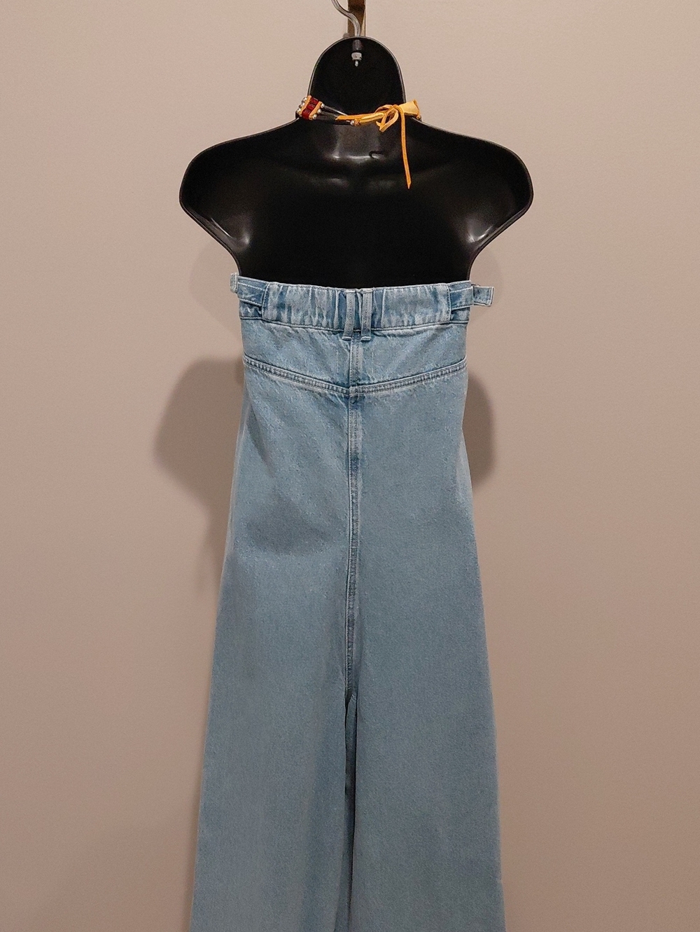 Alohas Strapless Wide-Leg Denim Jumpsuit - Light Blue - Picture 5 of 7